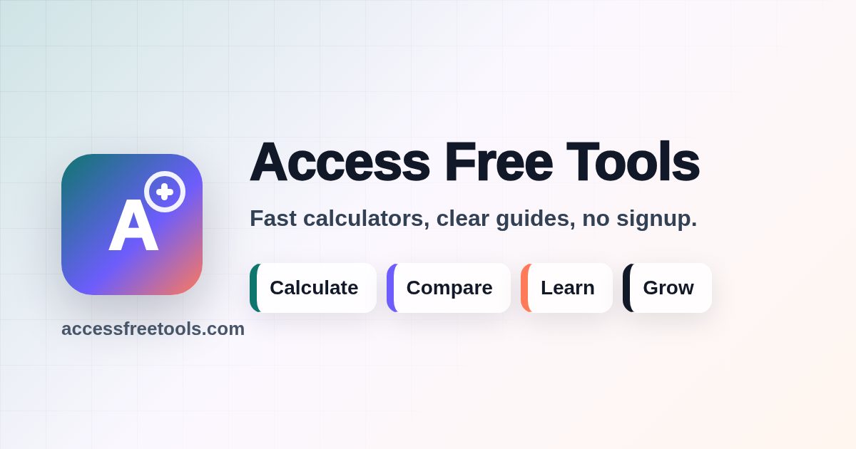 Access Free Tools | Free Online Calculators and Utilities