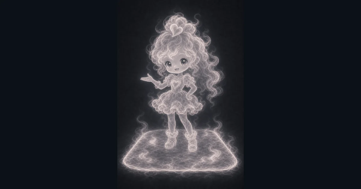 The tool artwork is a simple flat-area cue; the calculator fields handle the exact rectangle, triangle, circle, trapezoid, or parallelogram formula. Smoke mascot standing on a glowing rounded rectangle with one hand raised for the Area Calculator.