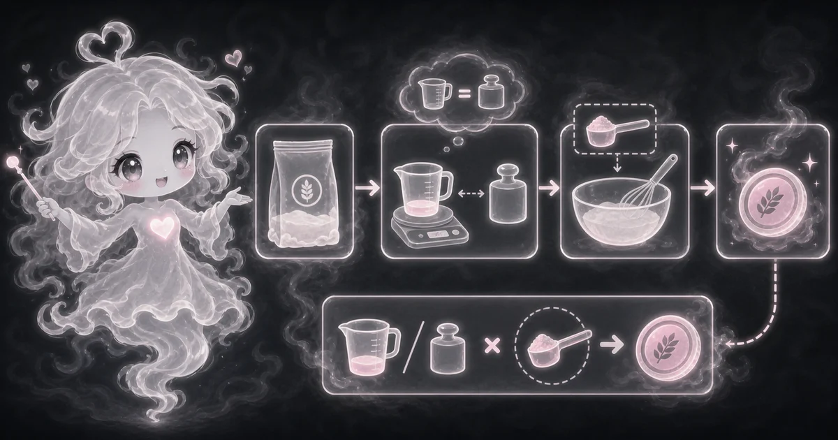 Guide image for Ingredient Cost Calculator showing estimate how much one recipe ingredient costs from package price and with example inputs and result notes.