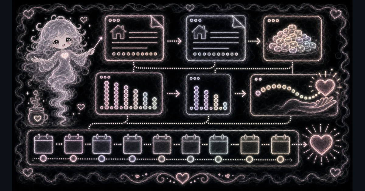 Refinance Calculator guide artwork supports the walkthrough by showing why payment savings, closing costs, APR, points, break-even time, and lender disclosures need checking together. Smoke mascot checking a refinance offer beside Loan Estimate notes, APR and point cards, closing-cost receipt, break-even calendar, and rescission timing reminder.