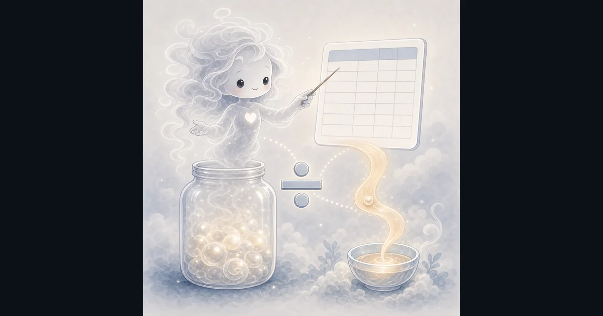 RMD Calculator guide artwork supports the walkthrough by tying the visible savings jar, worksheet, and withdrawal bowl to the RMD balance, age, table-factor, and limit checks. Smoke mascot pointing at a worksheet while coins move from a savings jar into a bowl for an RMD guide check.