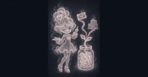Smoke mascot beside a 401K calculator screen with current balance, salary contribution, employer match, return, and projected balance cards.