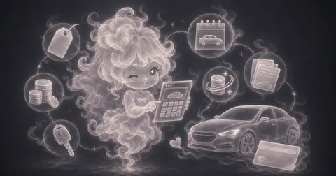 Illustration for Auto Lease Calculator showing estimate a monthly auto lease payment from price, residual value, money factor, tax, and term.