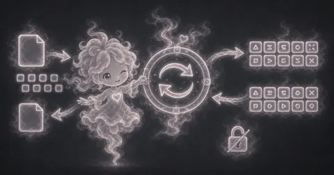 Illustration for Base64 Encode / Decode showing encode UTF-8 text to Base64 or decode Base64 back to text.
