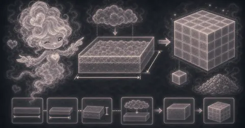 Illustration for Cubic Yard Calculator showing convert length, width, depth, and waste into cubic feet and cubic yards.
