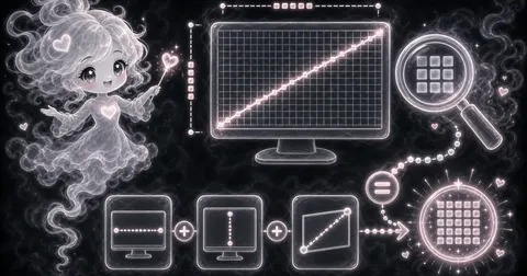 Illustration for Monitor PPI Calculator showing calculate pixels per inch from screen resolution and diagonal size.