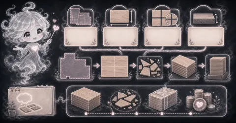 Guide image for Plywood Calculator showing estimate plywood sheet count, coverage, waste, and optional cost with example inputs and result notes.