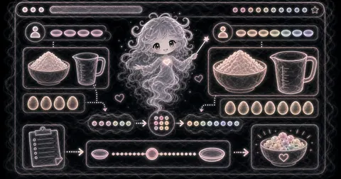 Illustration for Recipe Scaler showing scale one recipe ingredient from original servings to the servings you want to make.